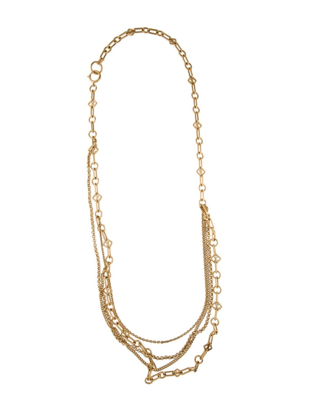Louis Vuitton Collier Chaine Vegas Long Multistrand Necklace